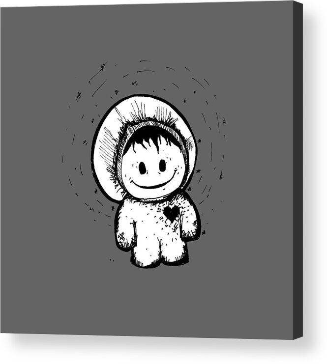 Happypants Acrylic Print featuring the drawing Happypants by Unhinged Artistry