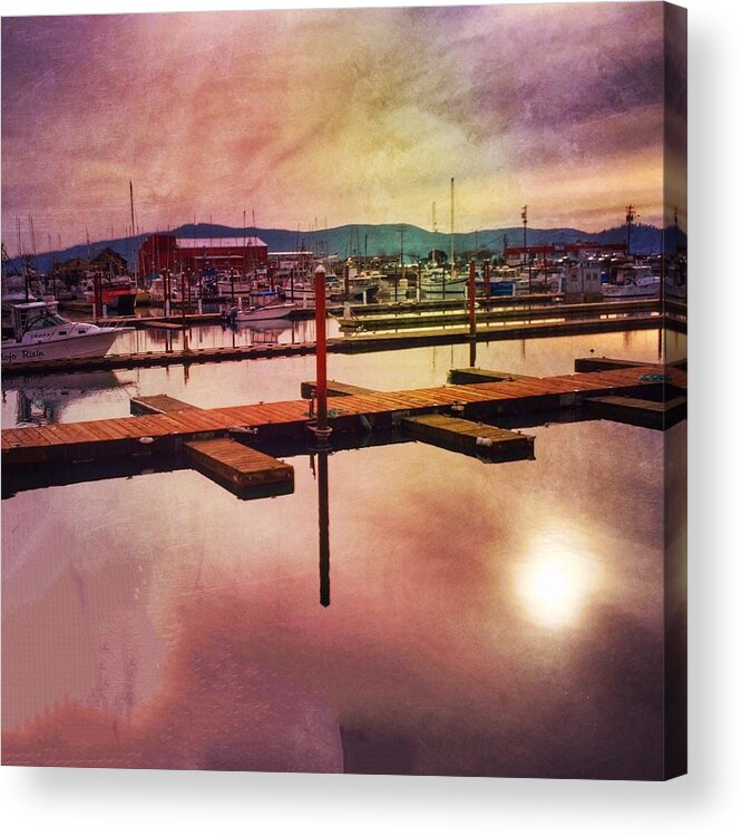 Landscape Acrylic Print featuring the photograph Harbor Mood by Chriss Pagani