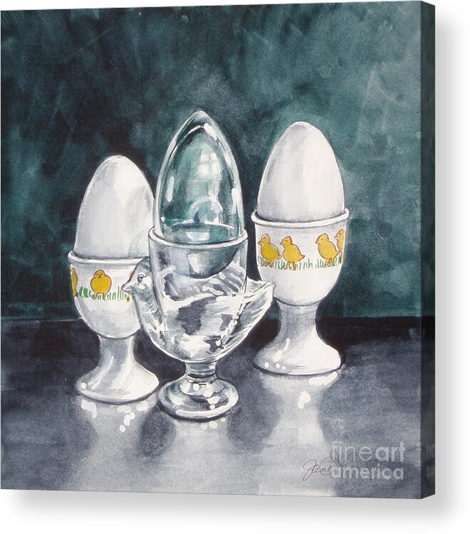 Hard Boiled Acrylic Print featuring the painting Hard Boiled by Jane Loveall