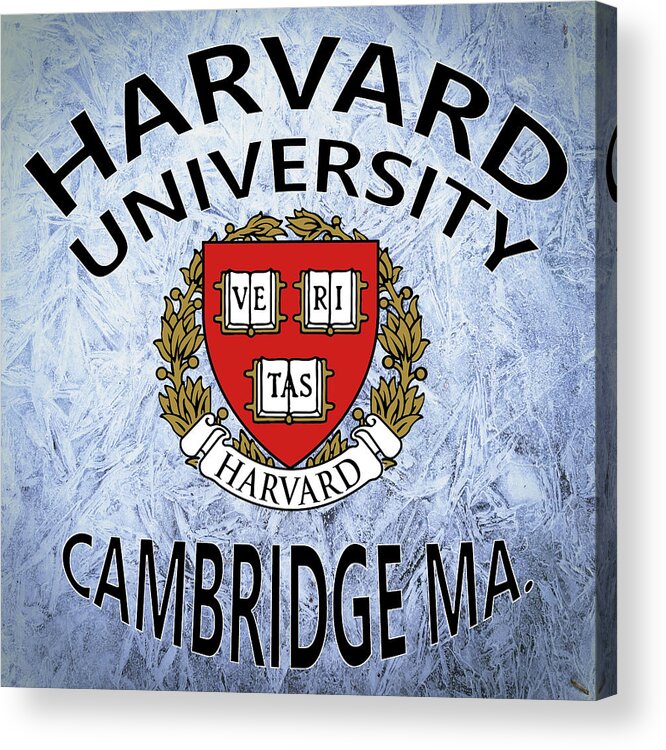 Harvard Acrylic Print featuring the digital art Harvard University Cambridge MA by Movie Poster Prints
