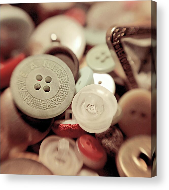 Buttons Acrylic Print featuring the photograph Have A Nice Day by Trish Mistric