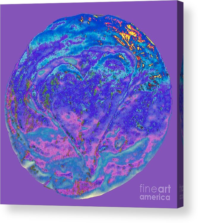 Heart Acrylic Print featuring the photograph Heart Earth Swirl by Mars Besso