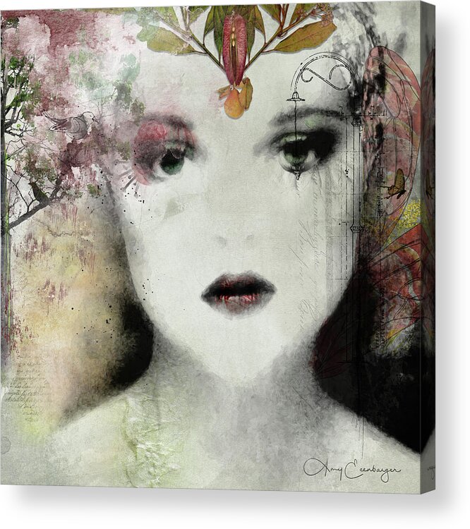 Woman Acrylic Print featuring the digital art Her Garden by Looking Glass Images