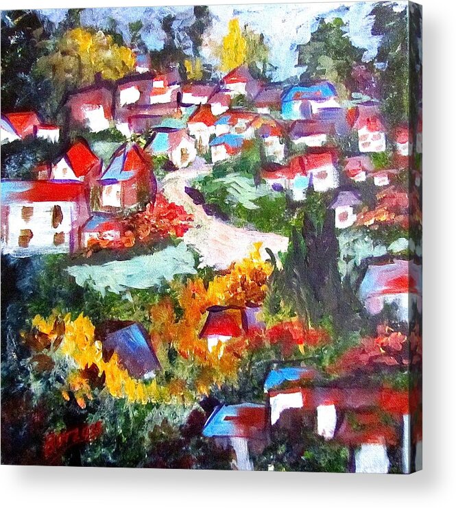 La Acrylic Print featuring the painting Hills of East LA by Barbara O'Toole
