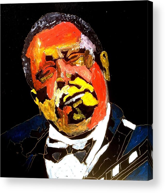 Bb King Acrylic Print featuring the painting Honoring BB King by Neal Barbosa