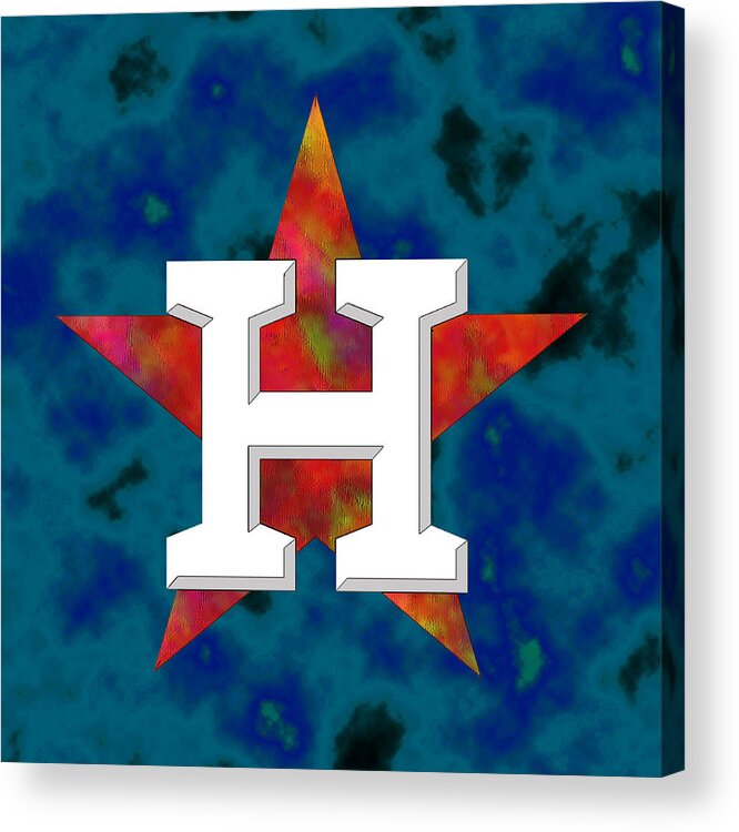 Houston Astros Acrylic Print featuring the digital art Houston Astros Logo by C H Apperson