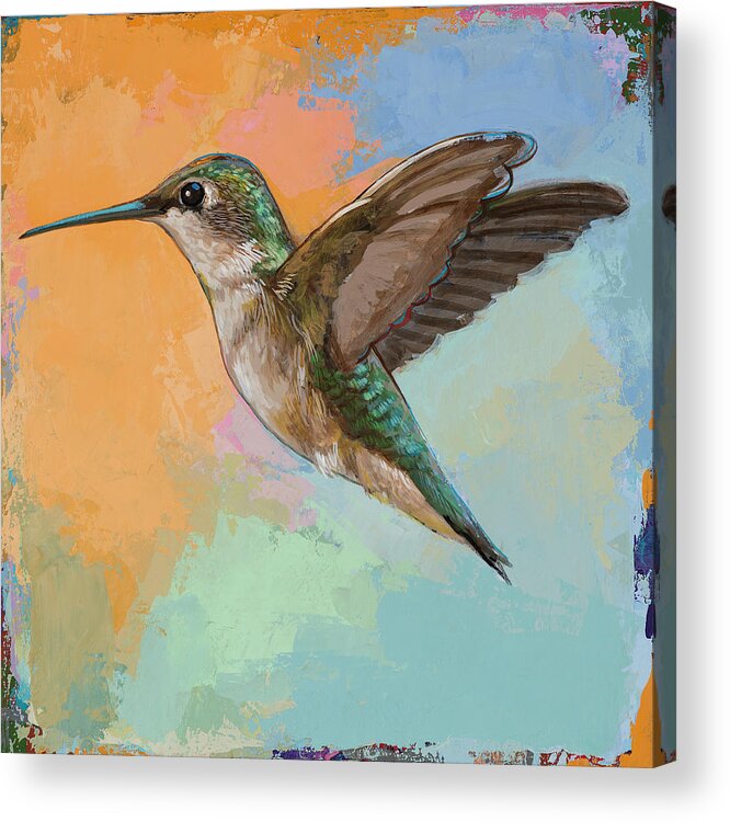 Hummingbird Acrylic Print featuring the painting Hummingbird #5 by David Palmer