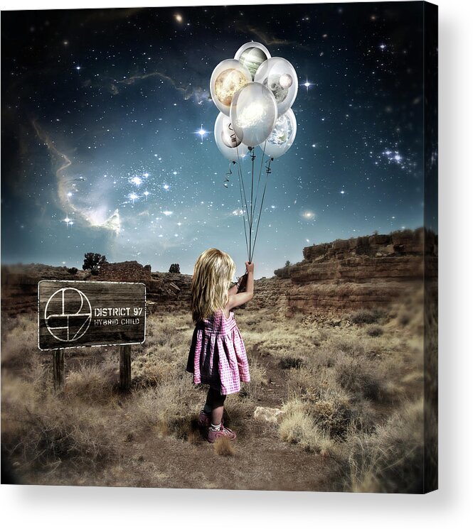 Girl Acrylic Print featuring the digital art Hybrid Child by District 97