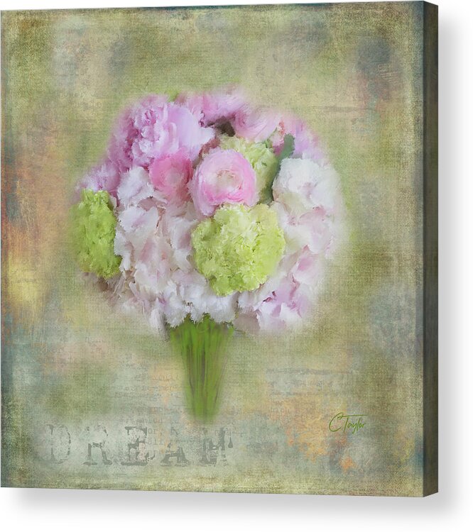 Floral Art Acrylic Print featuring the painting I Dream of Bouquets by Colleen Taylor