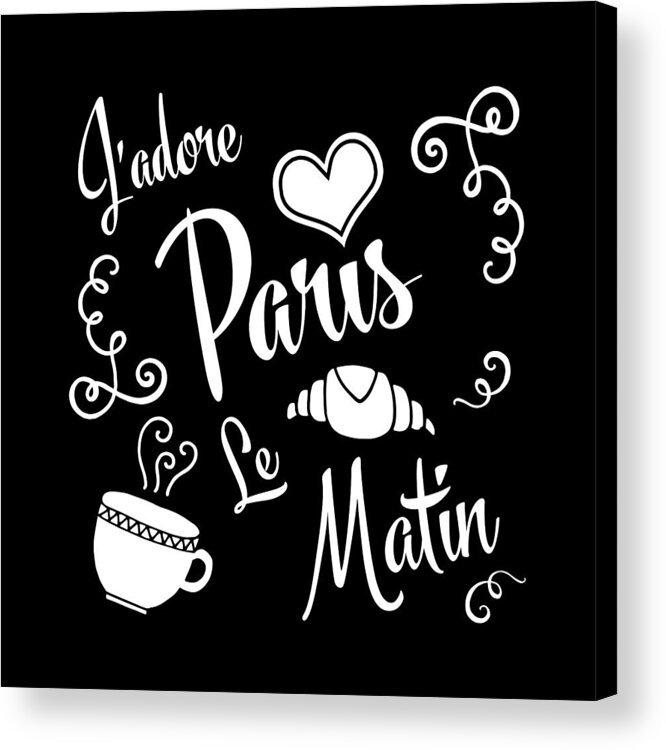 Paris Acrylic Print featuring the digital art I Love Paris Mornings by Antique Images 