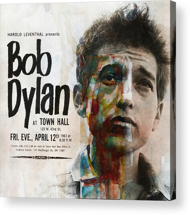 Bob Dylan Acrylic Print featuring the mixed media I Want You - Retro Poster by Paul Lovering
