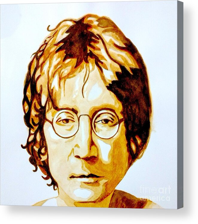 Lennon Acrylic Print featuring the painting Imagine by Sai Priya Mahajan