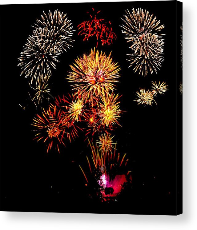 Fireworks Acrylic Print featuring the photograph Independence Day by Greg Norrell