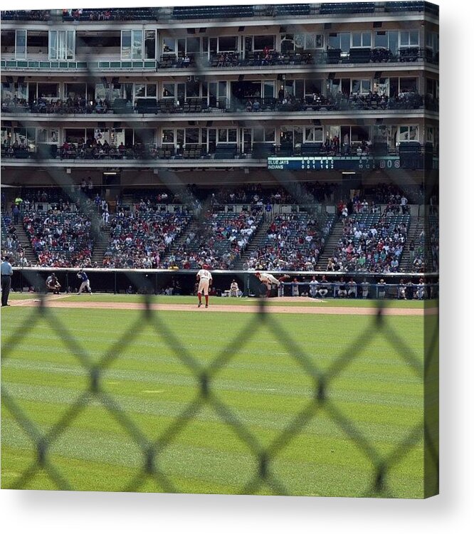 Mlb Acrylic Print featuring the photograph @indians #cleveland #indians #mlb by Pete Michaud