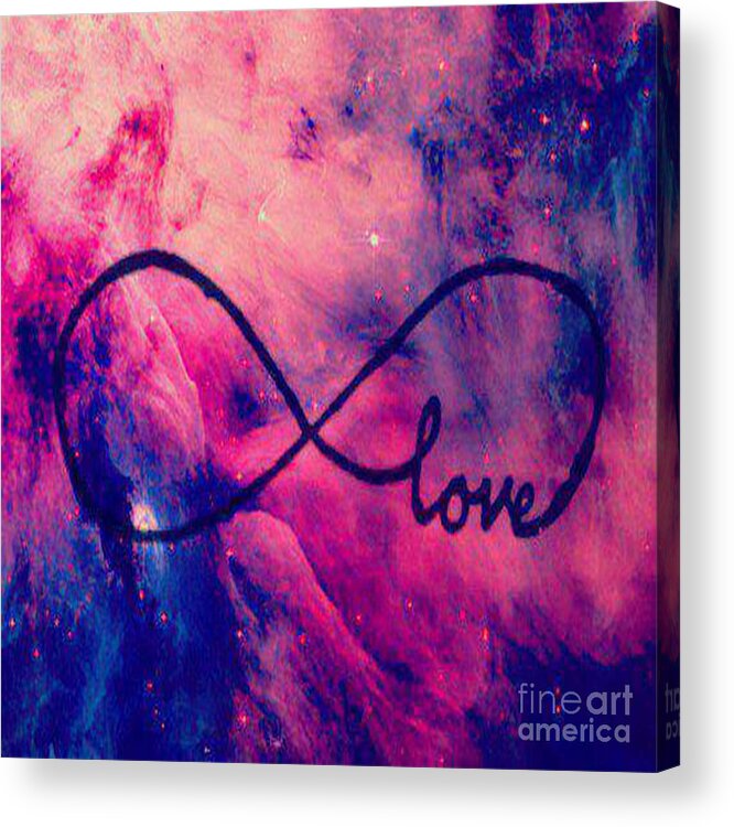 Infinite Love Acrylic Print featuring the digital art Infinite Love by Respect the Queen