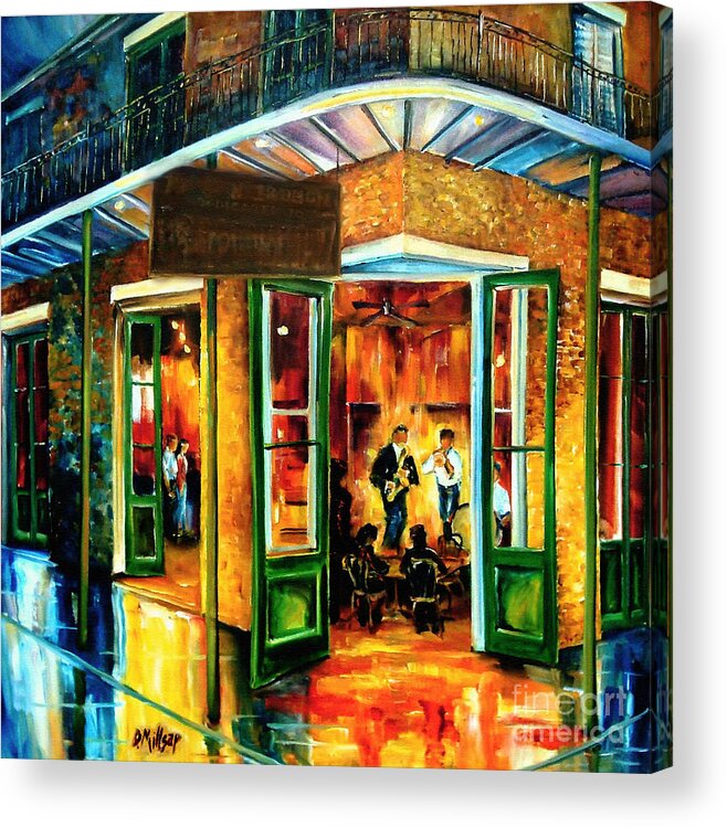 New Orleans Acrylic Print featuring the painting Jazz at the Maison Bourbon by Diane Millsap