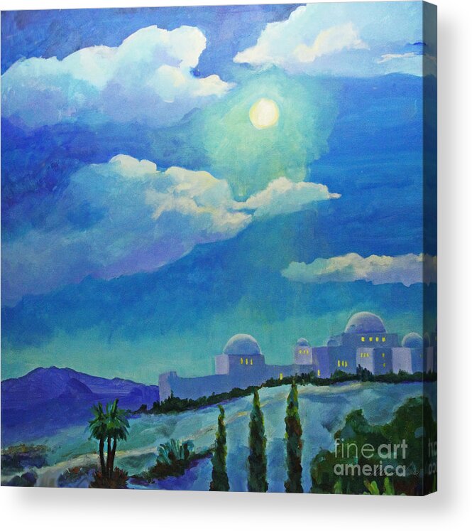Christian Art Acrylic Print featuring the painting On a Cold Winter's Night by Maria Hunt