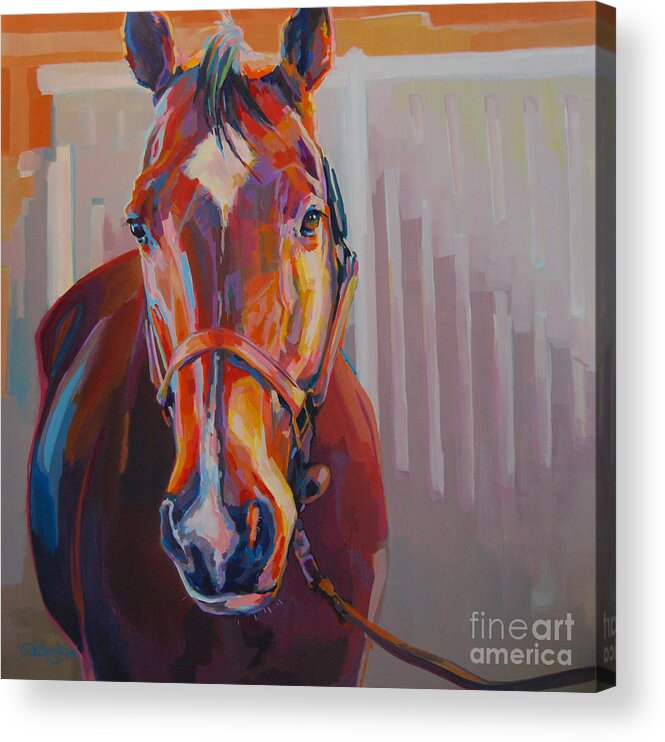 Equine Painting Acrylic Print featuring the painting JT by Kimberly Santini