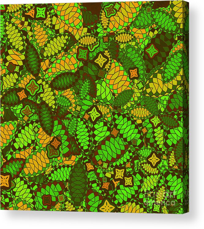 Jungle Boogie Pattern Acrylic Print featuring the digital art Jungle Boogie Pattern by Two Hivelys