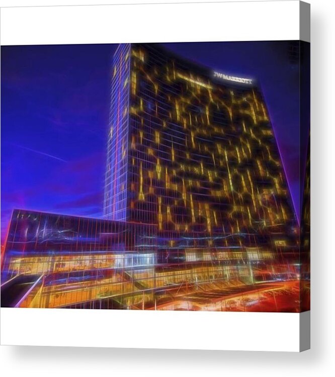 Naptown Acrylic Print featuring the photograph @jwmarriottindy @marriotthotels by David Haskett II