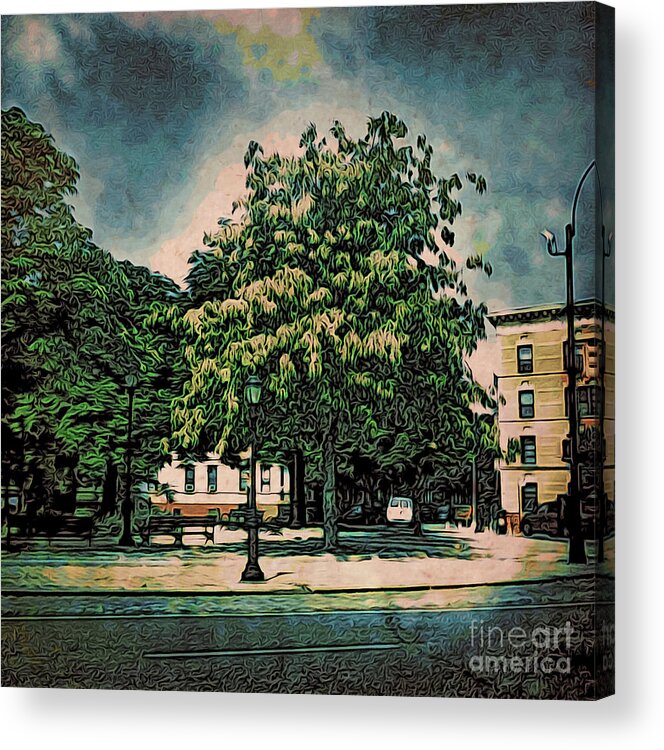 Street Acrylic Print featuring the photograph Keep on the Sunny Side by Onedayoneimage Photography