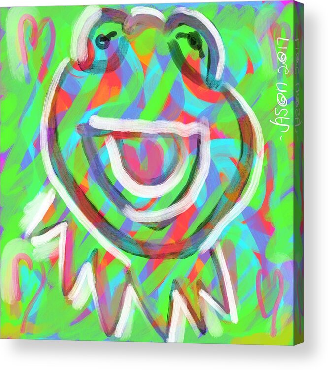 Kermit Acrylic Print featuring the digital art Kermit by Jason Nicholas