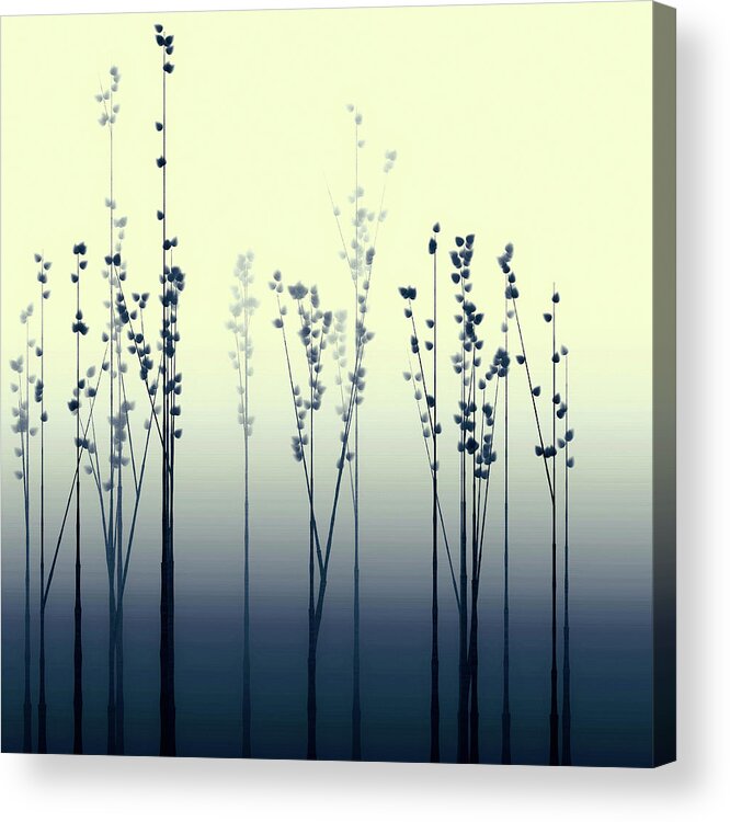 Lake Shoji Japan Acrylic Print featuring the digital art Lake Shoji Spring by Susan Maxwell Schmidt