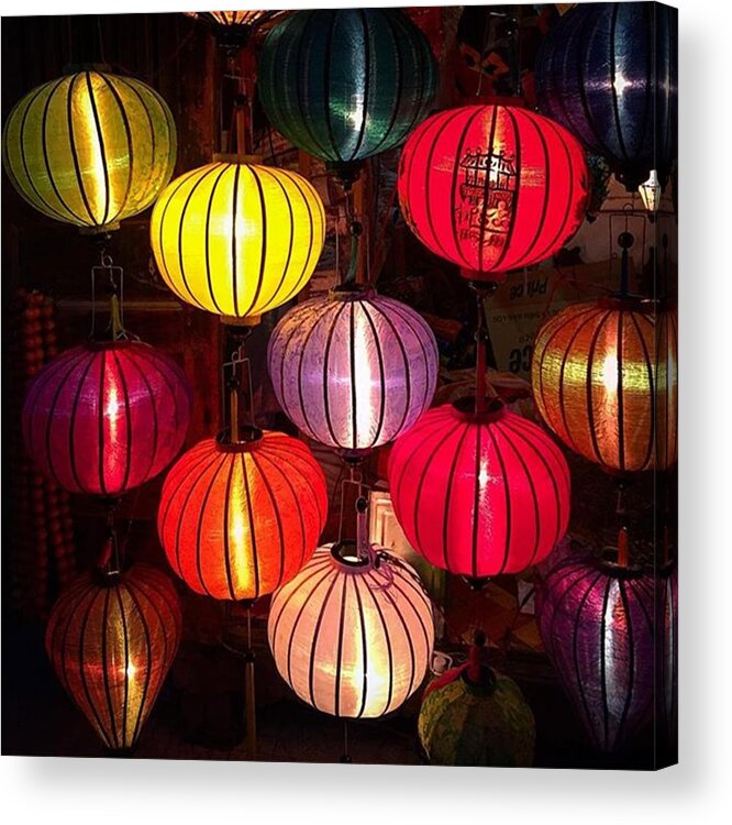 Beautiful Acrylic Print featuring the photograph Lantern Shop In Hoi An Vietnam by Paul Dal Sasso