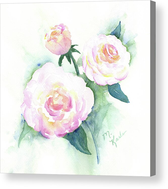 Roses Acrylic Print featuring the painting Late Summer Roses by Marsha Karle