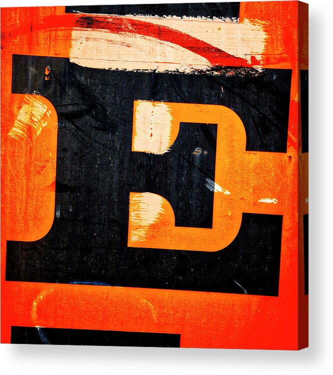 Letter Acrylic Print featuring the photograph Letter E by Carol Leigh