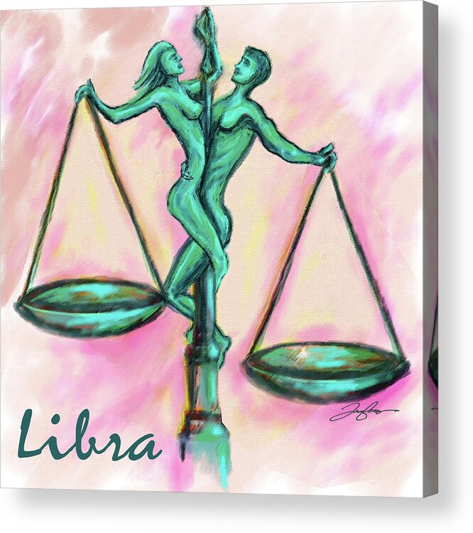 Libra Acrylic Print featuring the painting Libra by Tony Franza