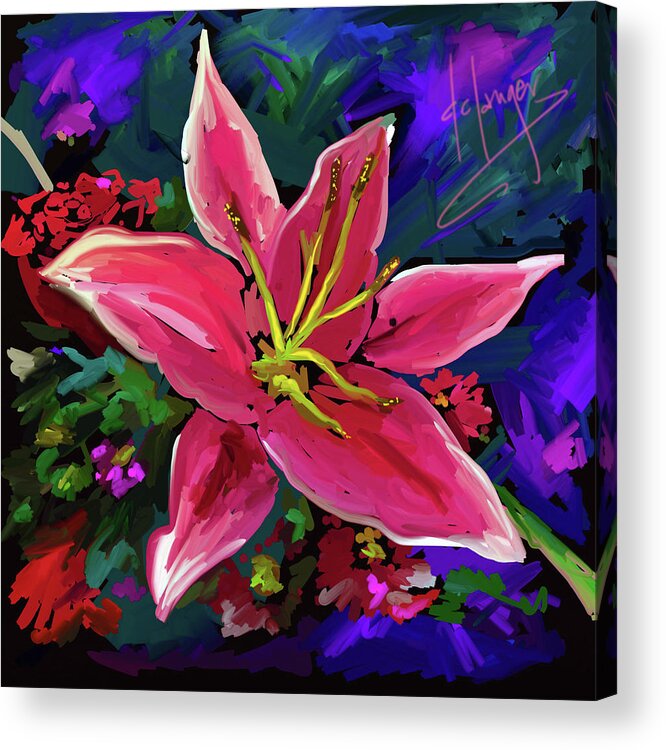 Lily Acrylic Print featuring the painting Lily by DC Langer