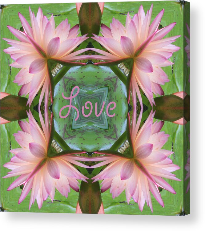 Floral Photography Acrylic Print featuring the photograph Lily Pad Love by Mary Buck