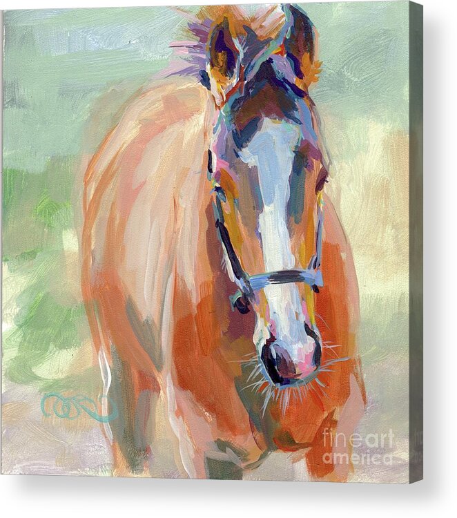 Thoroughbred Acrylic Print featuring the painting Little Spider by Kimberly Santini