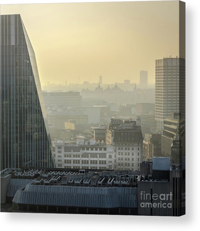 London Acrylic Print featuring the photograph London's Rooftops by Perry Rodriguez
