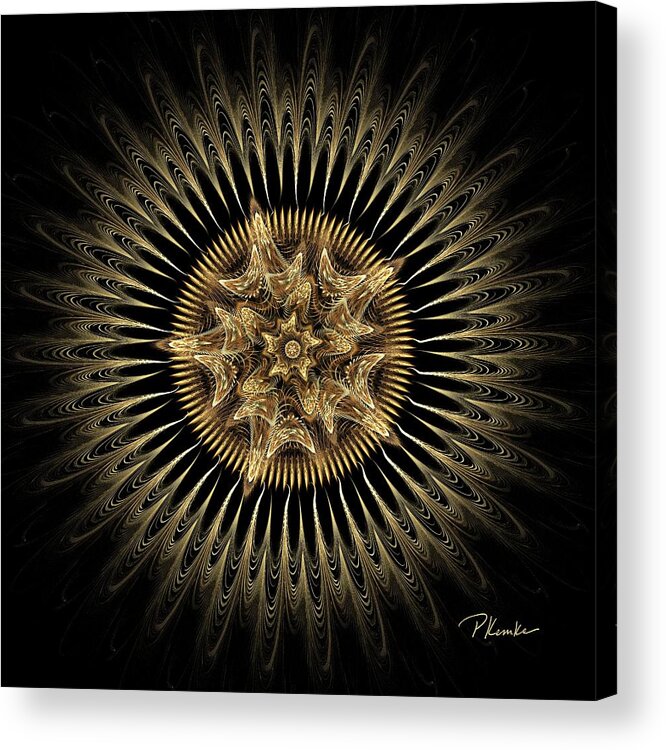 abstract Art Acrylic Print featuring the digital art Lone Star by Patricia Kemke