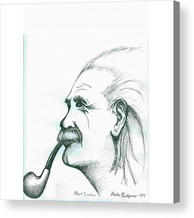 Sketch Acrylic Print featuring the photograph Look, Its Albert! #electrickoolaidart by Richie Montgomery