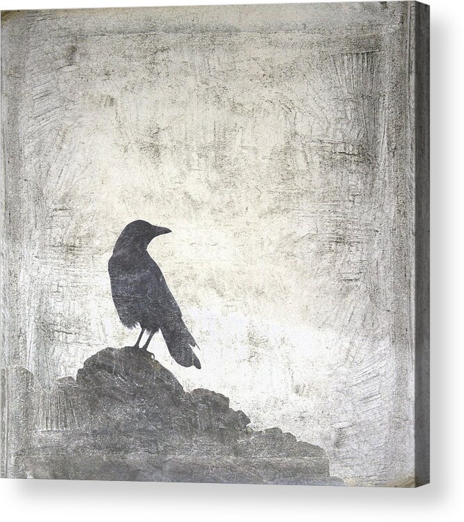 Crow Acrylic Print featuring the photograph Looking Seaward by Carol Leigh