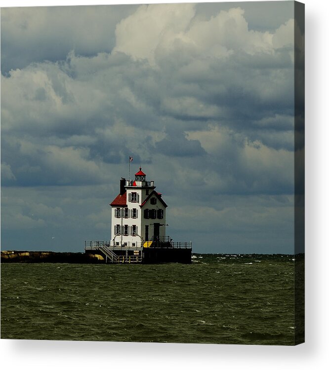 Lorain Acrylic Print featuring the photograph Lorain Lighthouse 2 by J Austin