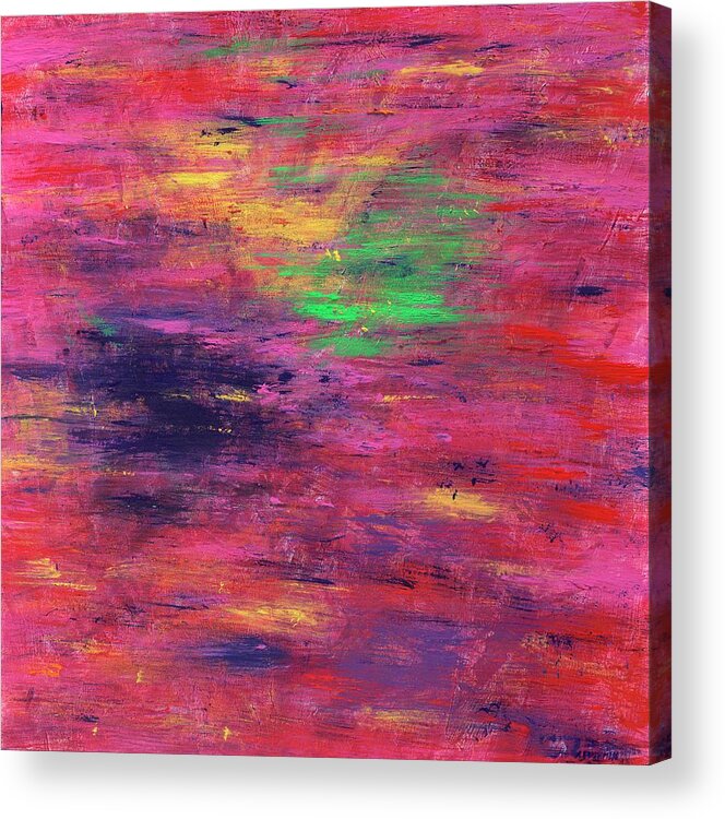 Abstract Acrylic Print featuring the painting Love Story by Angela Bushman