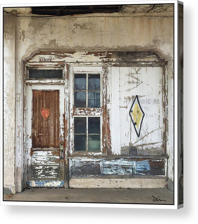 Old Gas Station Acrylic Print featuring the photograph Lovingly Abandoned by Peggy Dietz
