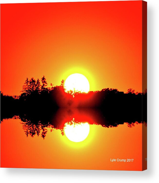Abstract Acrylic Print featuring the digital art Magic Sunset Two by Lyle Crump