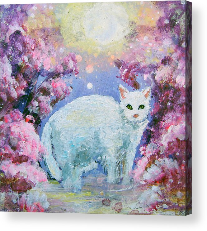 Cat Acrylic Print featuring the painting Makia by Ashleigh Dyan Bayer