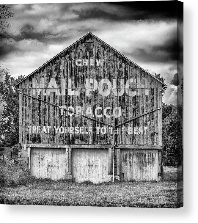 Mail Pouch Tobacco Acrylic Print featuring the photograph Mail Pouch Barn - US 30 #6 by Stephen Stookey