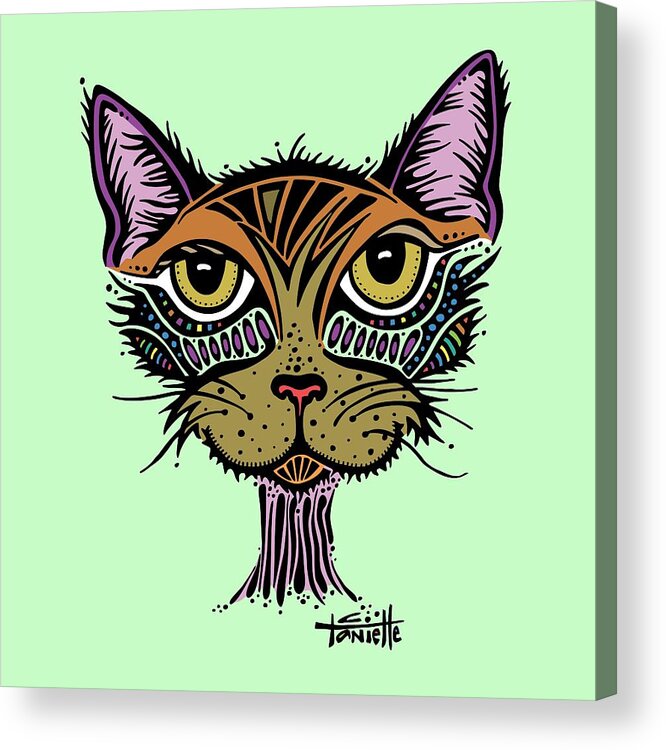 Cat Acrylic Print featuring the digital art Maisy by Tanielle Childers