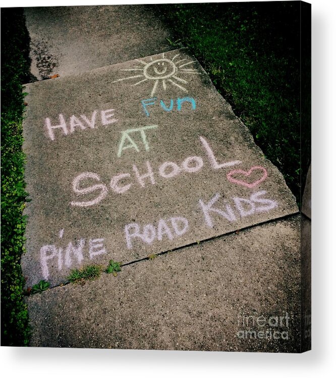 Sidewalk Acrylic Print featuring the photograph Making Memories In The Neighborhood by Frank J Casella