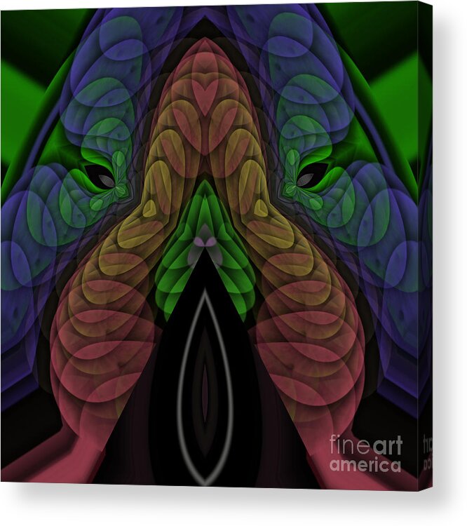 James Smullins Acrylic Print featuring the digital art Man eater by James Smullins