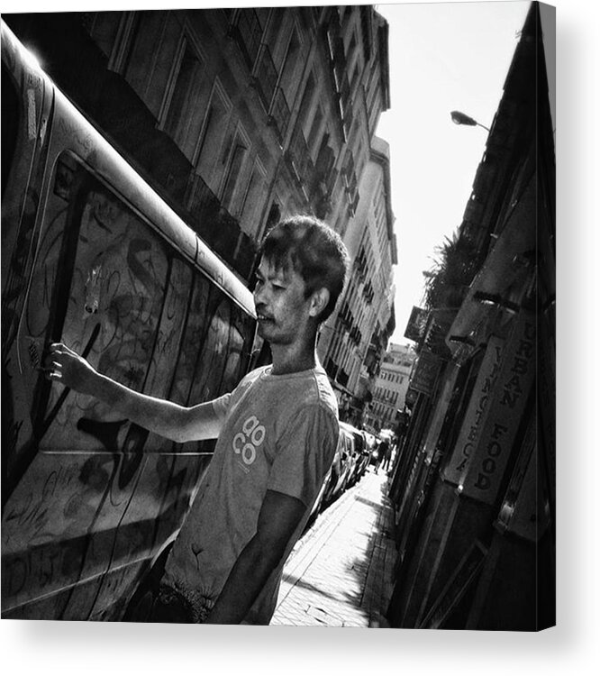 Asianpeople Acrylic Print featuring the photograph #man #people #instapeople #streetpeople by Rafa Rivas