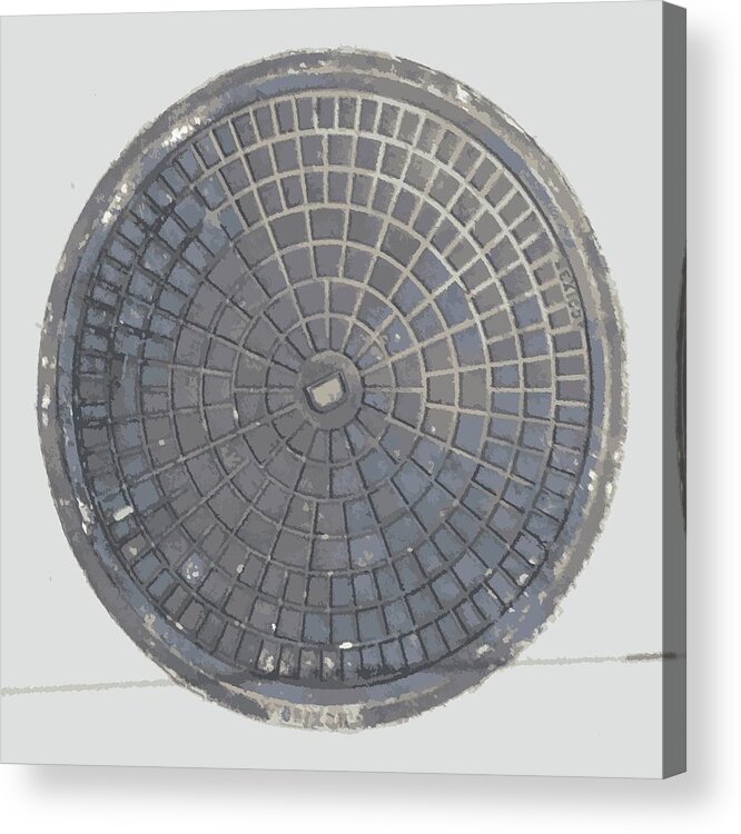 manhole Cover Acrylic Print featuring the photograph Manhole Cover by Stan Magnan