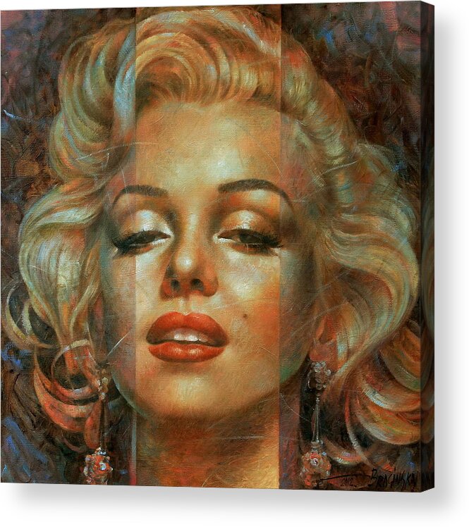 Marilyn Monroe Acrylic Print featuring the painting Marilyn Monroe by Arthur Braginsky